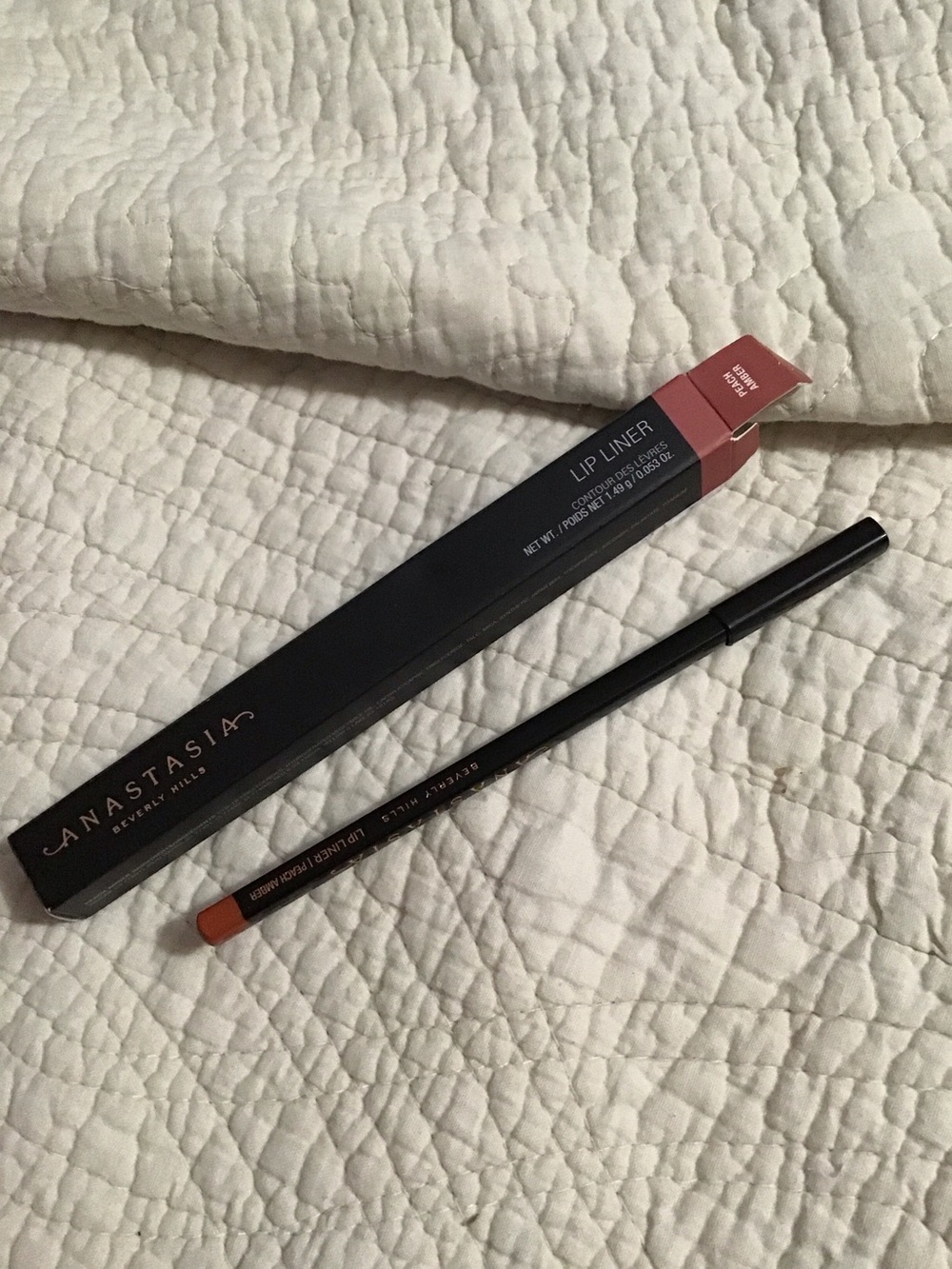New Anastasia Beverly Hills Peach Amber Lip Liner Pencil In Box